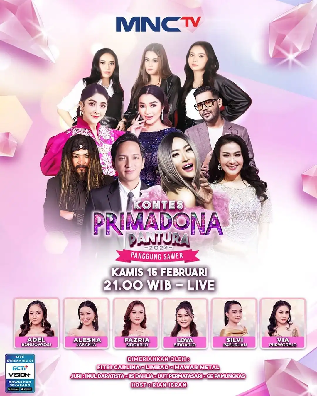 6 Kontestan Siap Membuktikan di Panggung Sawer Primadona Pantura 2024