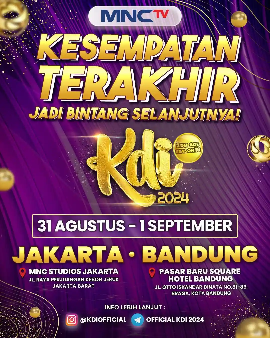 Audisi Terakhir, Bersiap Warga Bandung dan Jakarta Ikuti Audisi KDI 2024