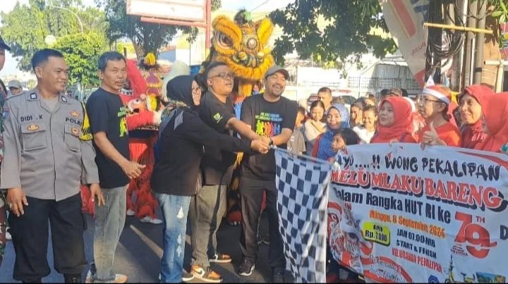Dengan Semangat HUT RI ke 79, Ribuan Warga Mengikuti Jalan Sehat "Mlaku Mlaku Bareng Wong Pekalipan"