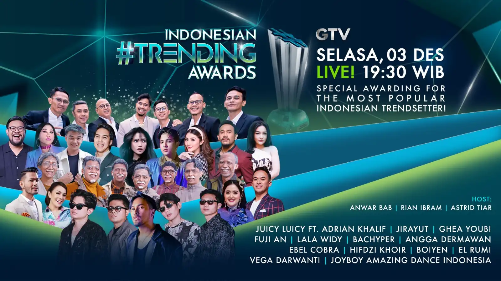 Besok, GTV Ajak Kamu Rayakan Momen Exciting Bareng Trendsetter Paling Trending Tahun Ini !