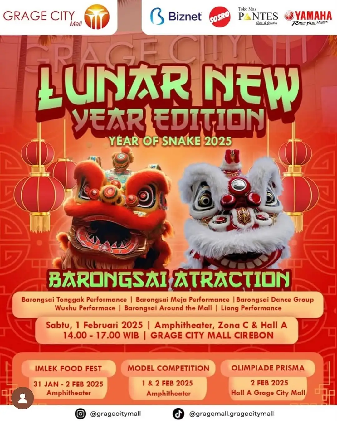 Catat! Jadwal dan Lokasi Pertunjukan Barongsai di Cirebon