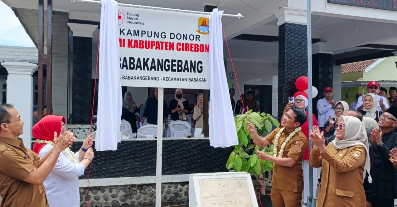 Wujudkan Semangat Kemanusiaan, Wabup Cirebon Resmikan Kampung Donor Darah