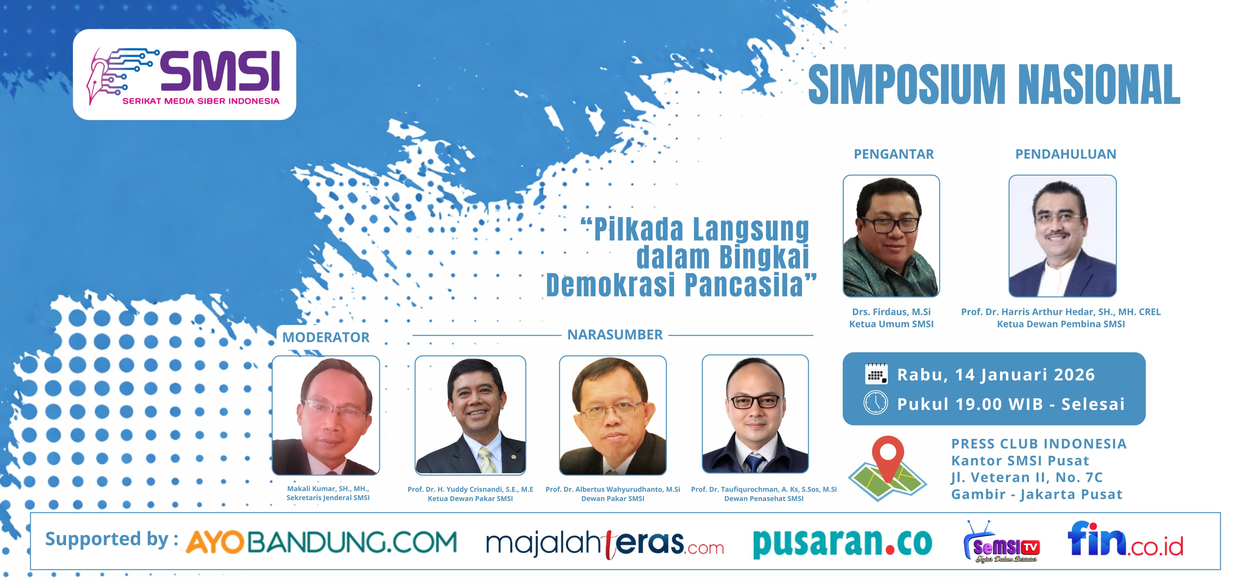 Pilkada 2026, Simposium SMSI Tegaskan Pilkada Melalui DPRD sebagai Alternatif Demokrasi